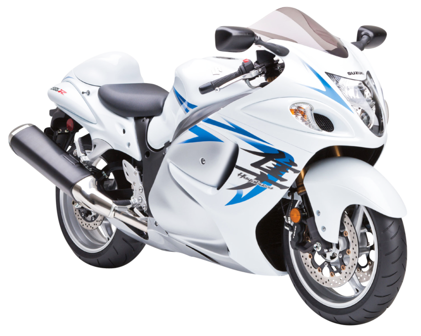 Suzuki Heavy White Bike PNG Image On Free Background