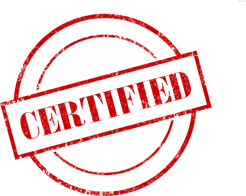 Certified Approved PNG Stamp with No Background