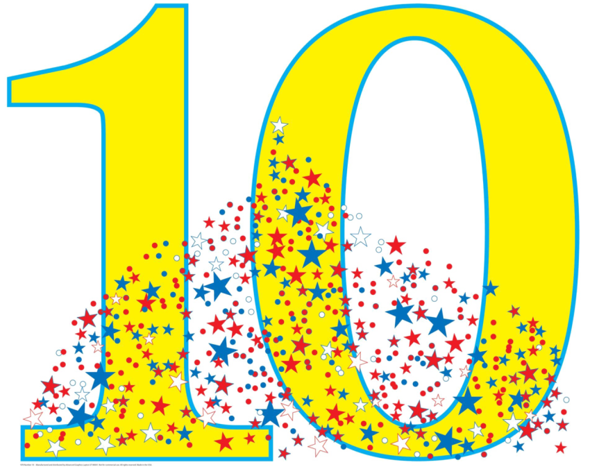 Birthday Celebration 10 Number PNG Image Free Download