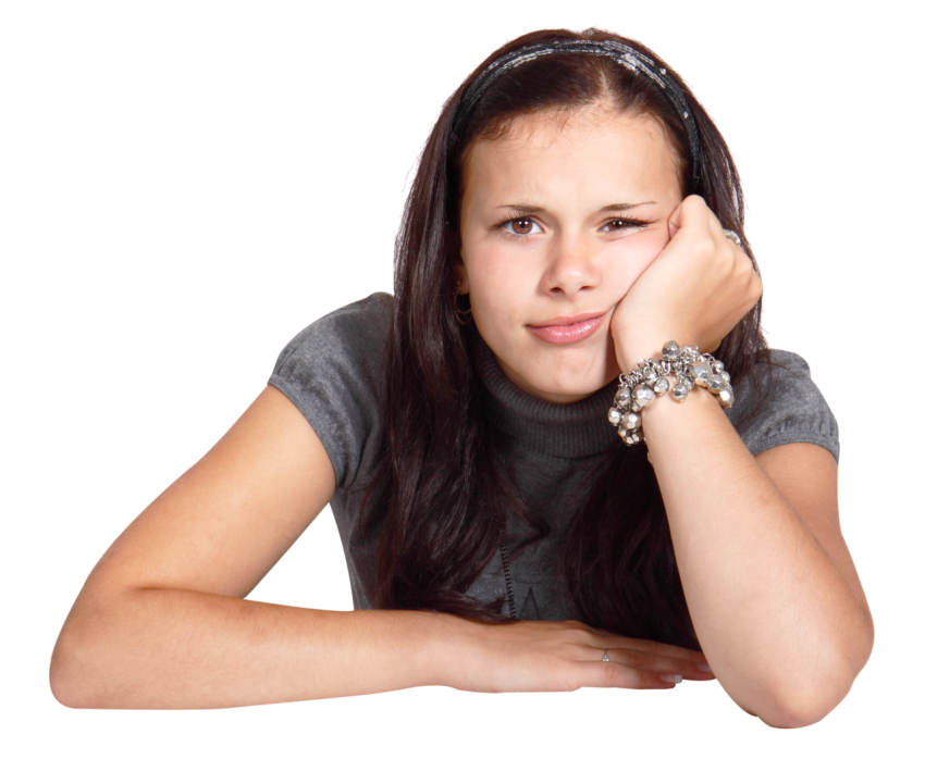 Lazy Thinking Woman PNG Image