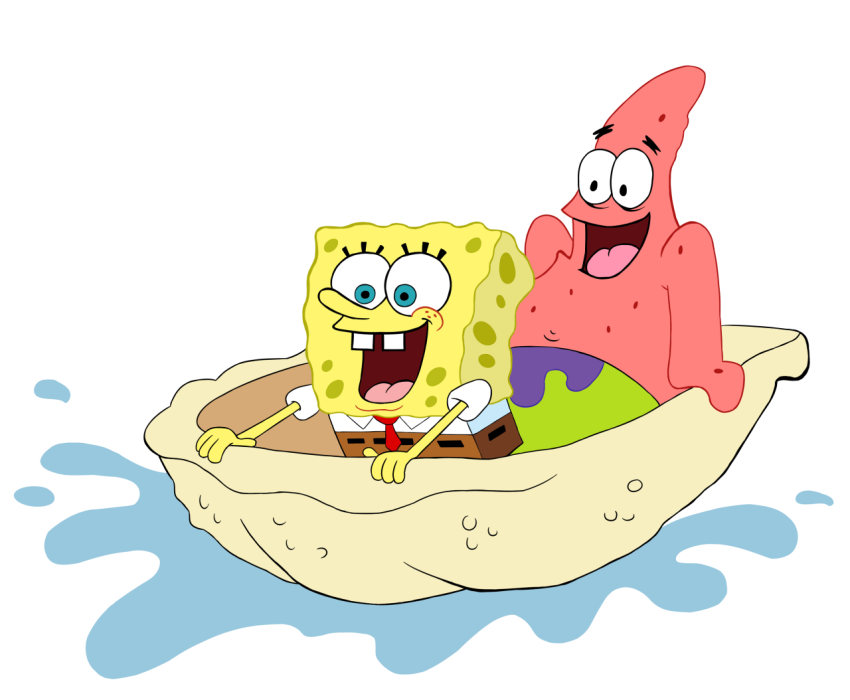 Spongebob Fun with Friend PNG Picture