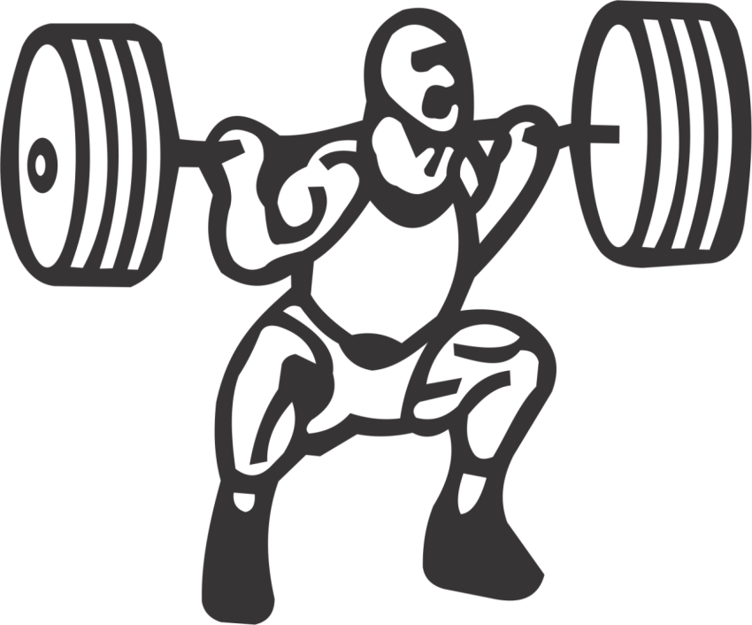 Powerlifting PNG Drawing & Outline