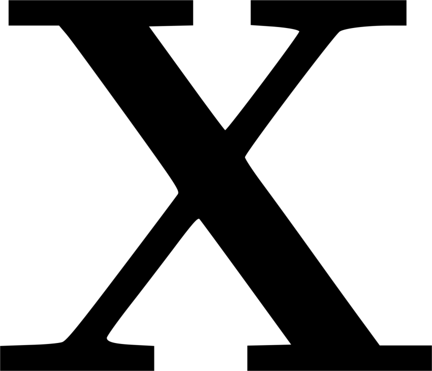 Large X Letter PNG Image Free Download