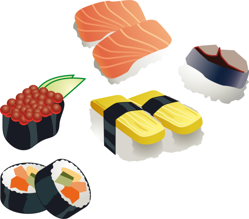 Cartoon Sushi PNG Stock Image Free Download