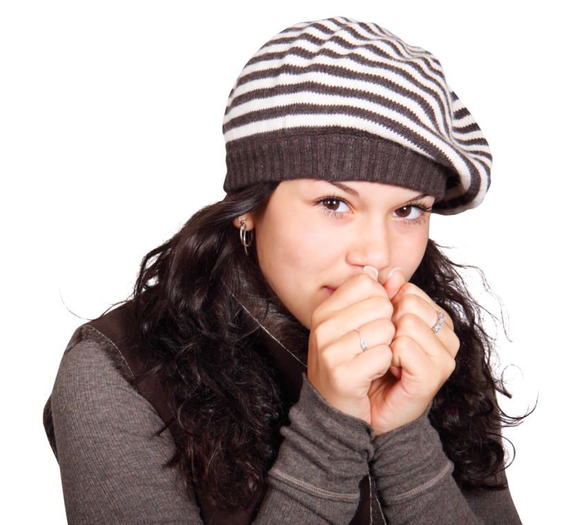 Female on Winter PNG Stock Photo Download