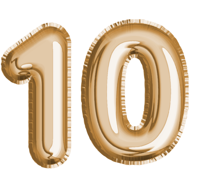 Clipart 10 Number PNG Balloon Image