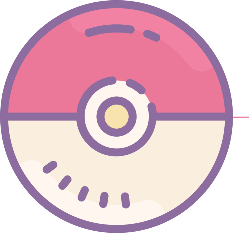 Watercolor Pokeball PNG Sticker Free Download