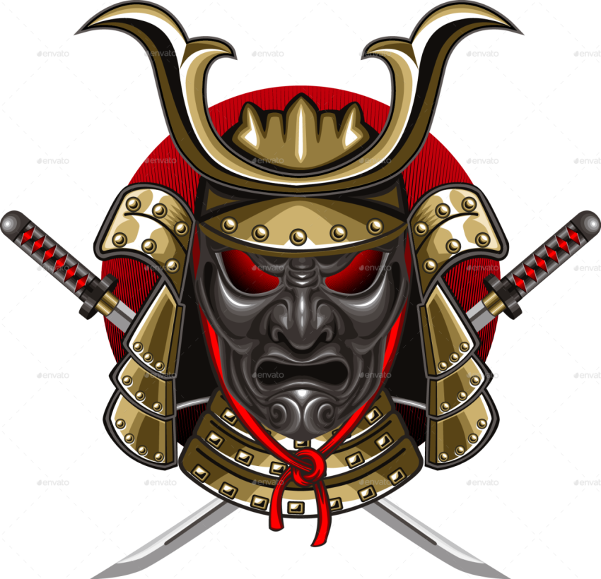 Mario PSD & SVG Samurai PNG Logo