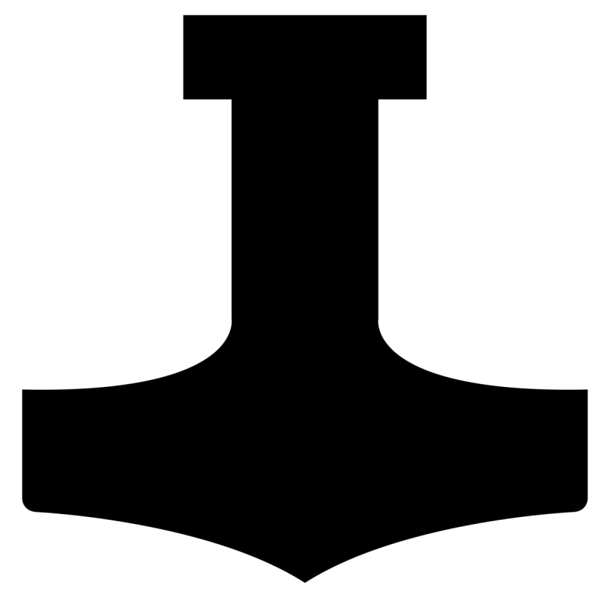 Black Mine Hammer PNG Silhouette PSD Icon