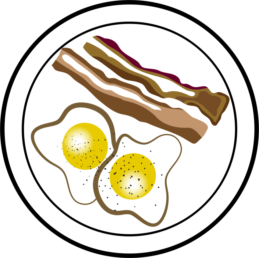 Vector Illustration On Bacon Breakfast PNG Icon