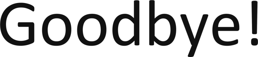 Font On Goodbye PNG Image