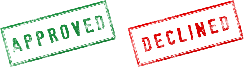 Green & Red Approved PNG Image On White Background