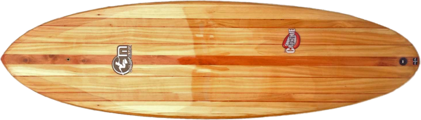 Wooden Surf Board PNG Picture On White Background