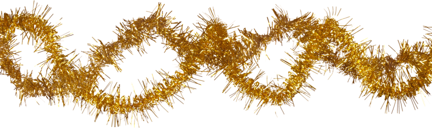 Silhouette Gold And Silver Decoraton Pin On Christmas Tinsel PNG Transparent Free Download