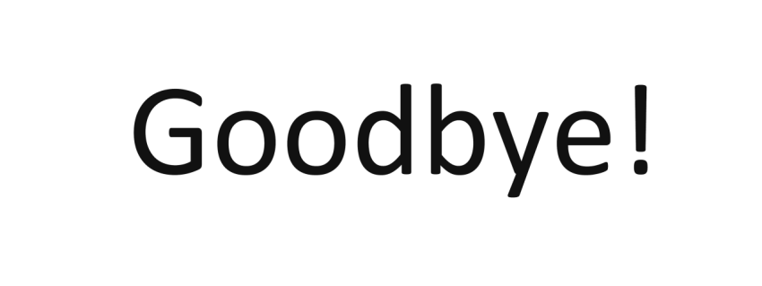 Goodbye Quote Flat PNG Text Free Download