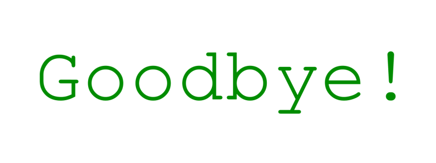Goodbye PNG Design Free Download