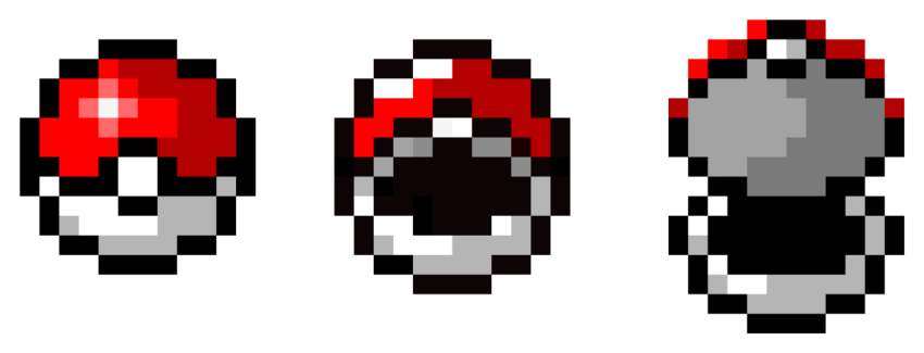 Small Pixelabte Pokeball PNG Sticker Free Download