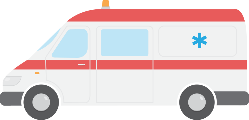 Watercolor Ambulance PNG Art Free Download