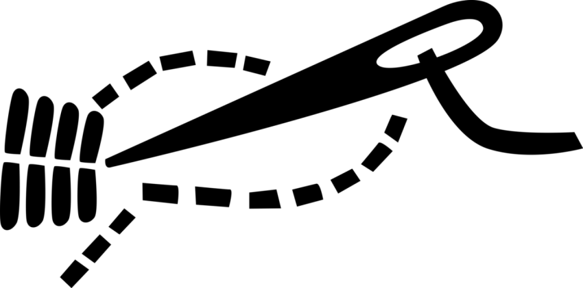 Black Sewing Needle PNG Emoji on Transparent Background