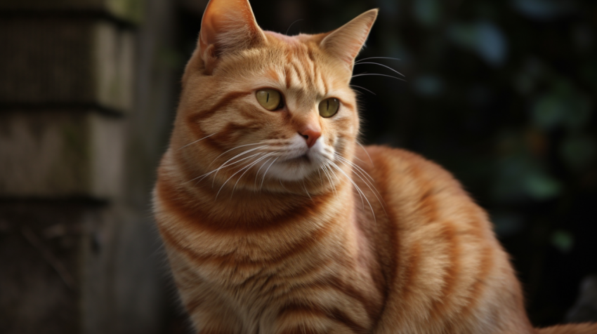 An orange cat with yellow PNG Free Download
