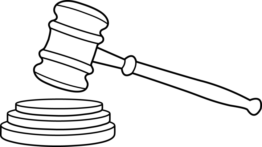 White Art Gavel PNG Sticker & Cartoon Icon