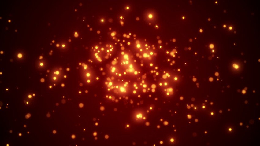 Fire sparkles with flash light effect on black background png free download