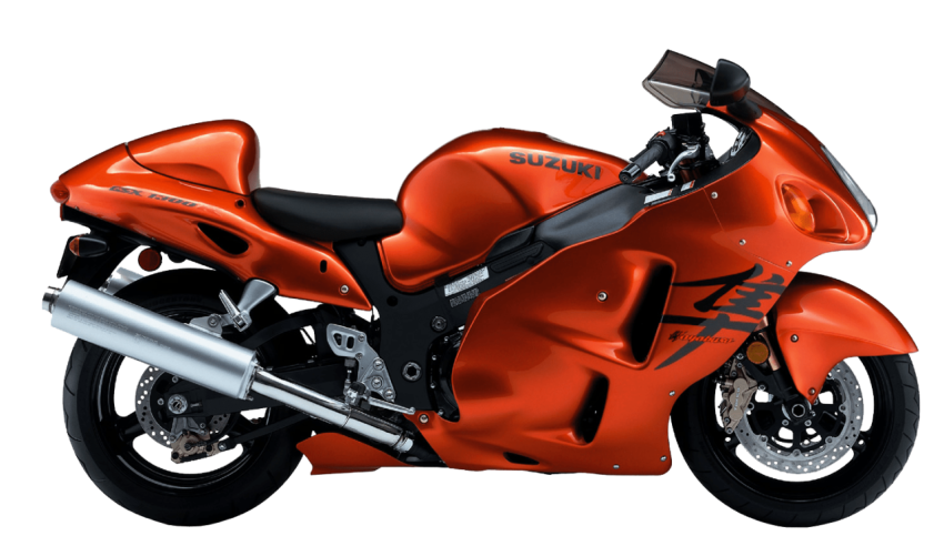 Cartoon Suzuki Bike On Transparent PNG Free