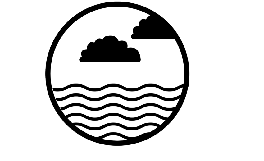 Sillhouette Sea PNG Logo Free Transparent background