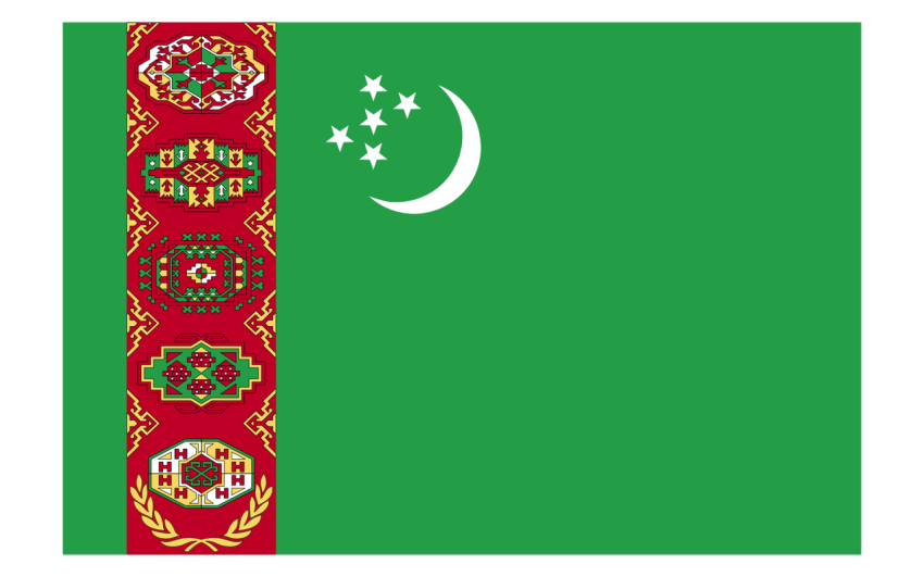Turkmenistan Flag PNG Country flag Image Free Download