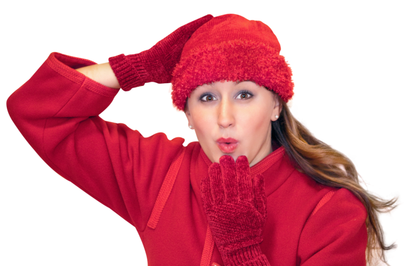 Cold Winter season Girl PNG Image