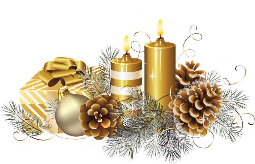 Golden Candles PNG Decoration thing Free Download