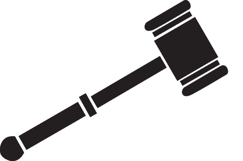 Doodle Gavel PNG Icon with No Background