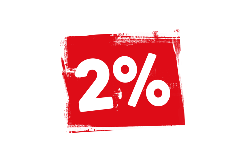 Watercolor Discount Percent 2%  PNG Transparent Art