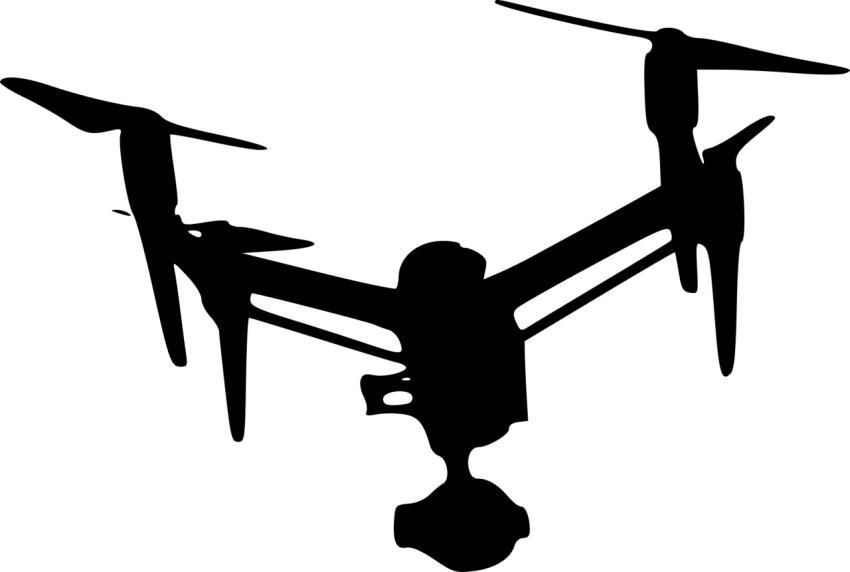 Black Quadcopter PNG ArtWork Image Free Download