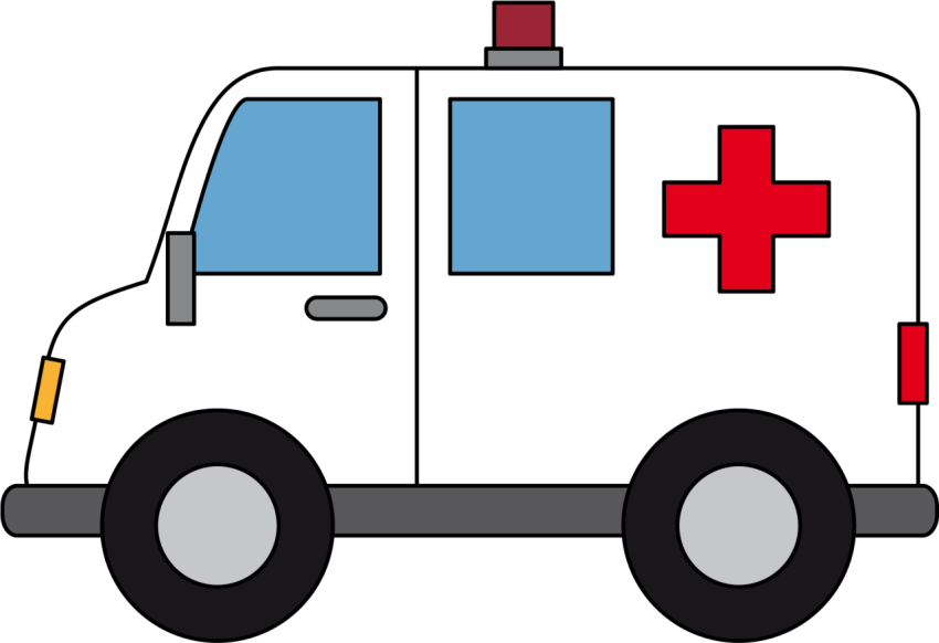 Cartoon Emergency Ambulance PNG Image free download