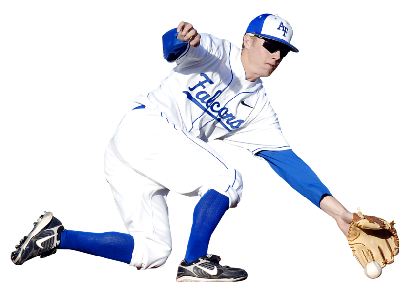 Side View On Player Baseball PNG Sticker Image