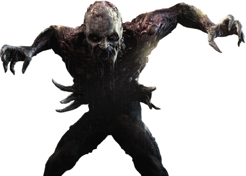 Horror Zombie PNG Jumping Image