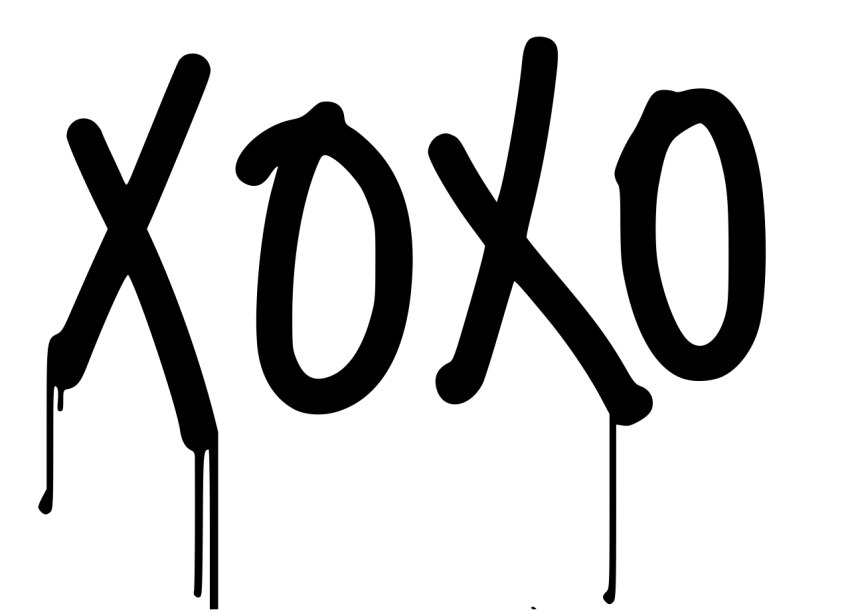 Xoxo PNG Black on free Download