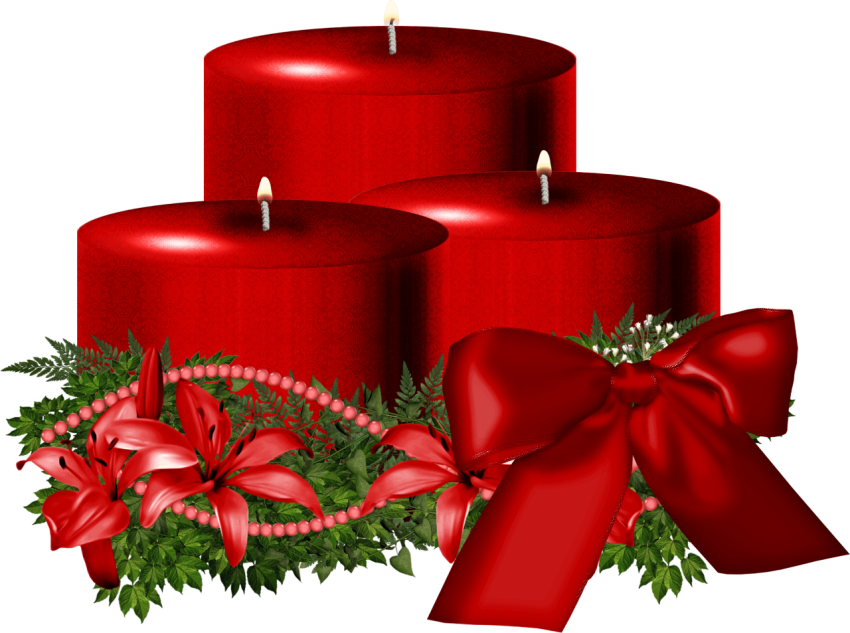 Romantic Red Candles PNG Free photo