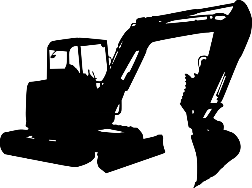 Excavator Silhouette PNG Icon