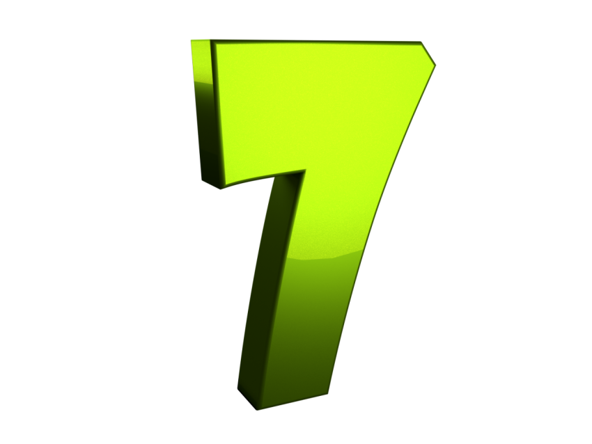 Counting Number 7 PNG Image Download For Free