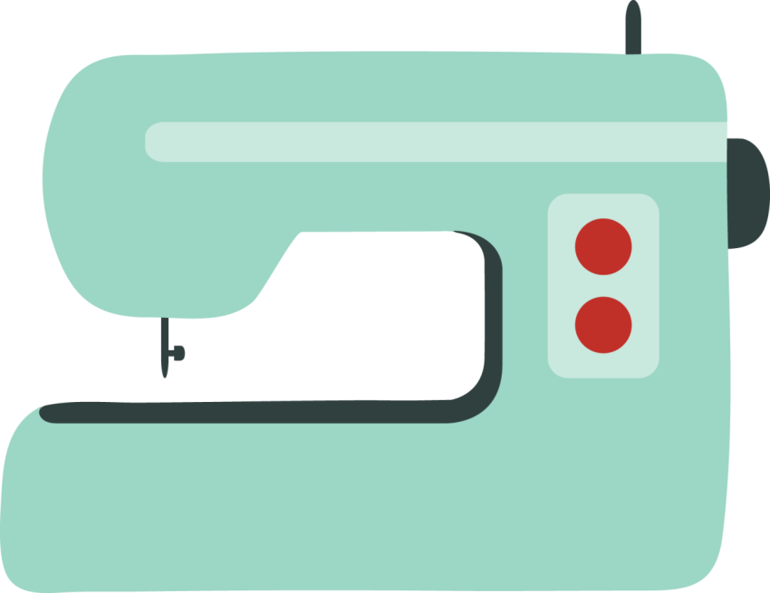 Cartoon PSD Sewing Machine PNG Sticker & Logo& Icon