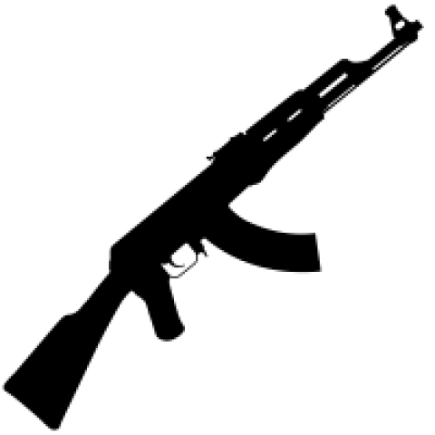 Gun black vector png free file ak47 gun