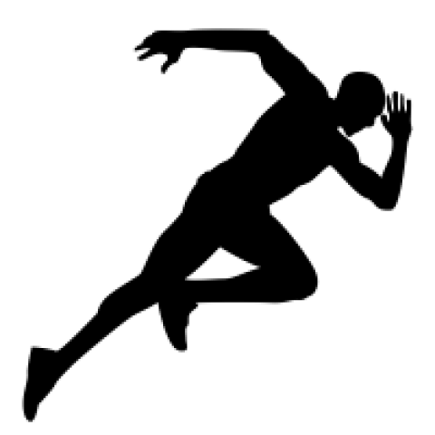 Action man running icon