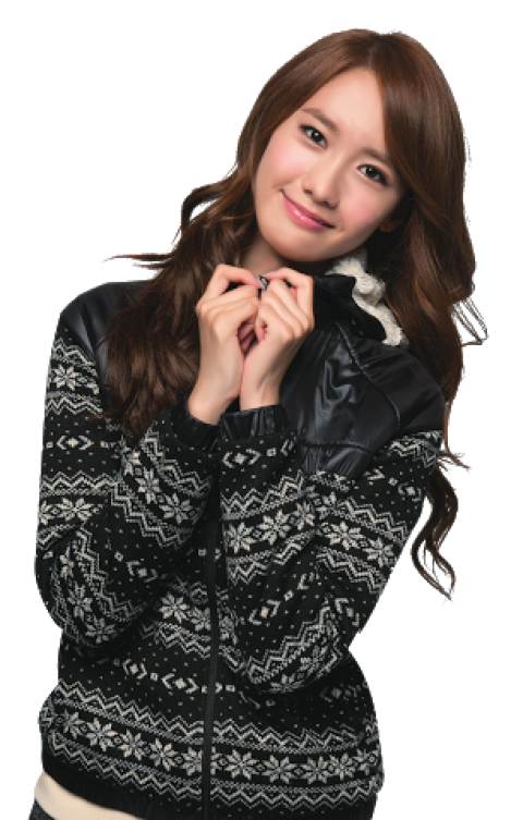 Asian winter girl black and white flower shirt free png