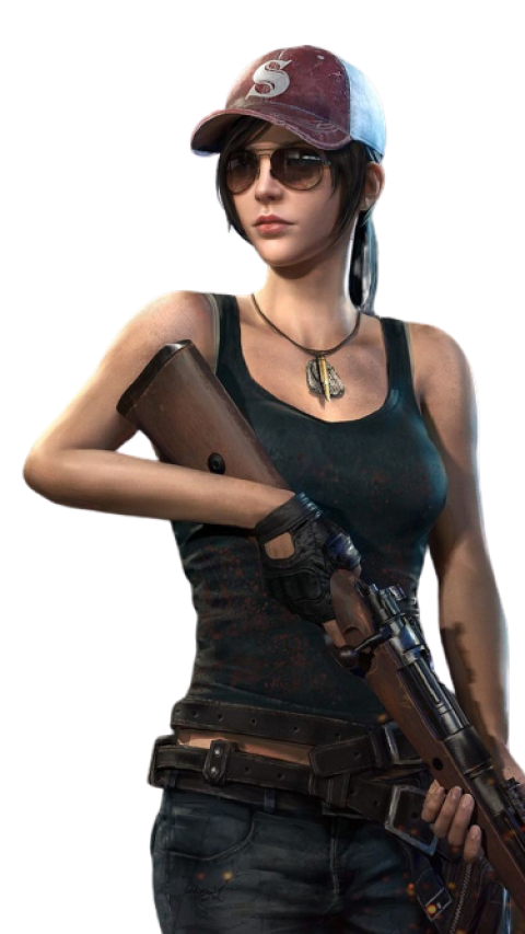 action girl with gun black dress free png