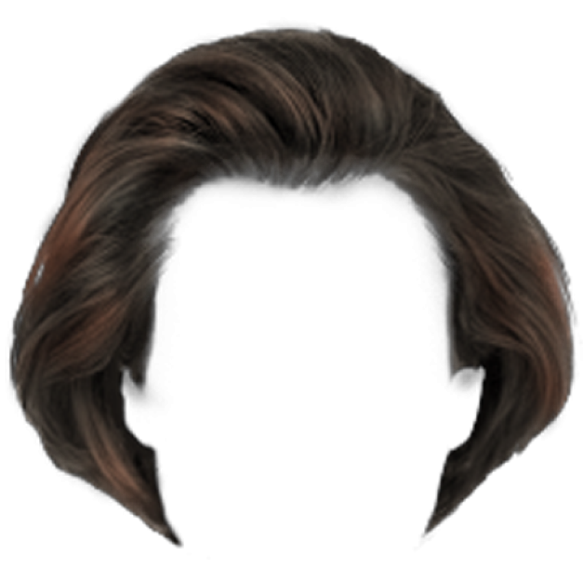 Black Wig PNG Hair Style Image Free Download