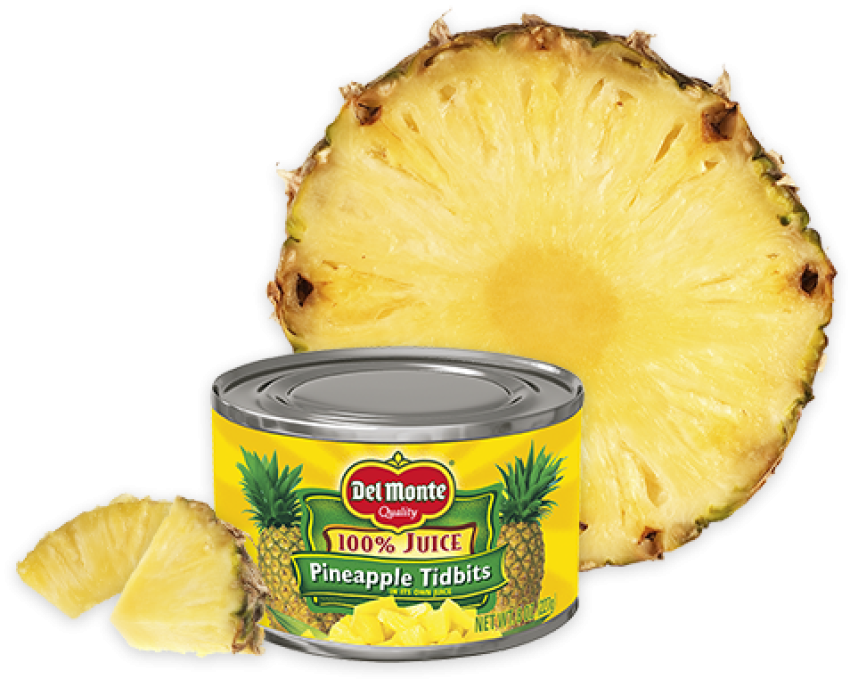 HD PSD Pineapple Big Piece & Slice Cubes With Juice Box On Transparent Background Free Download