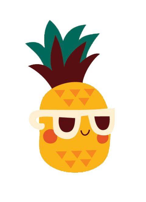 Illustration PSD Vector Graphic Art Pineapple Cartoon Charactor Icon & Logo Free Transparet Background PNG Photo Free Download