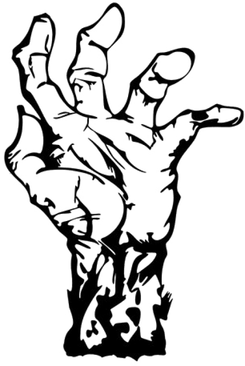 Zombie Hand PNG Sketching Image Free Download